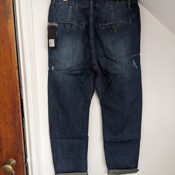 MAN X ONE TEASPOON Mr. Browns Indigo Linen Blend Relaxed Leg Jeans Size 30 R - Picture 8 of 12